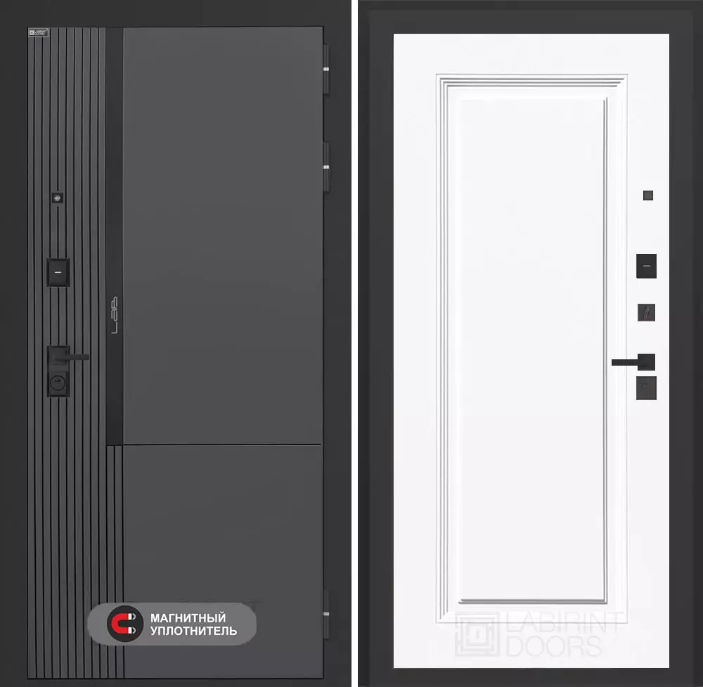 Входная дверь Лаб 2 Про 27 - Эмаль RAL 9003
